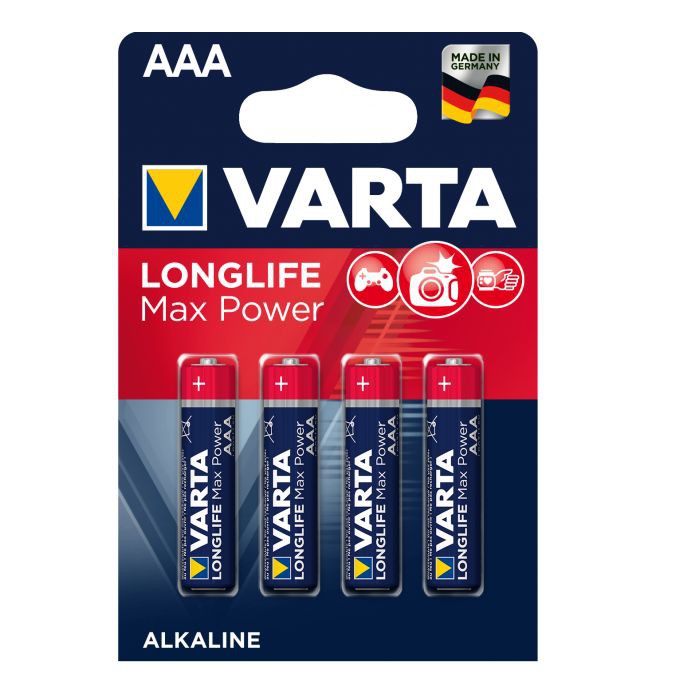 Батарейка VARTA Max-Tech/LongLife MAX Power AAA-LR03 (минипальчик) АКЦИЯ