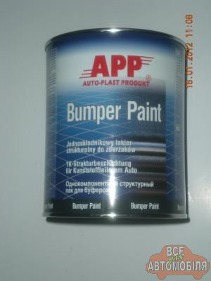 Фарба структурна для пластмас APP Bumper Paint сіра 1л.